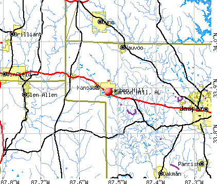 Carbon Hill, AL map