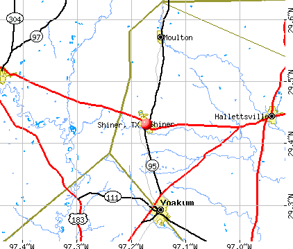 Shiner, TX map