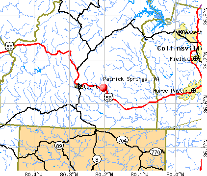 Patrick Springs, VA map