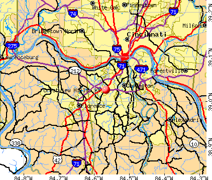 Crestview Hills, KY map