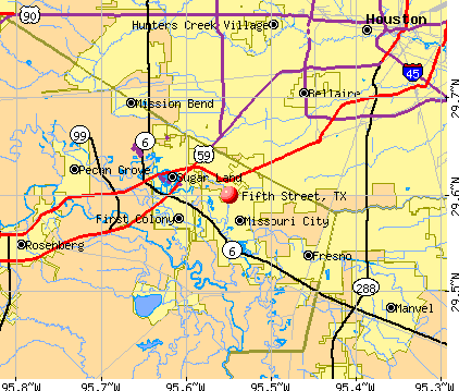 Fifth Street, TX map