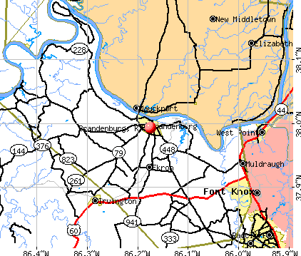 Brandenburg, KY map