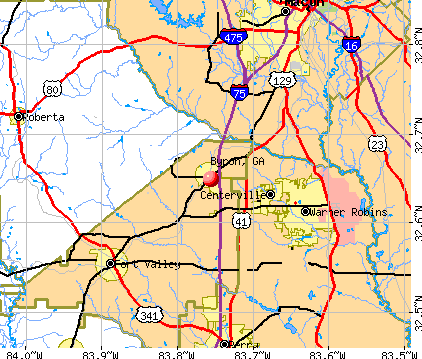 Byron, GA map