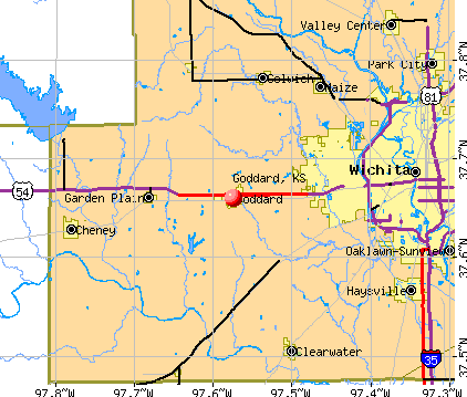 Goddard, KS map