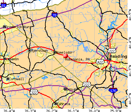 Robesonia, PA map