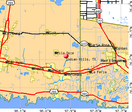 Indian Hills, TX map