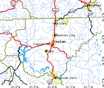 Clayton, GA map