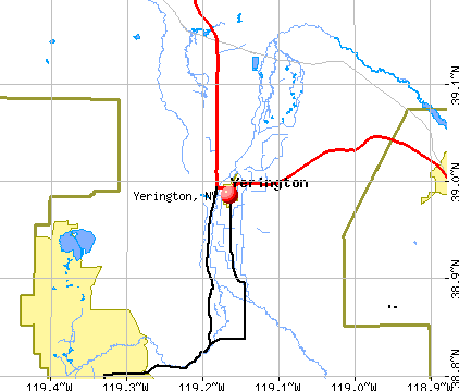 Yerington, NV map
