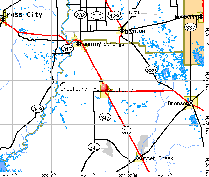 Chiefland, FL map