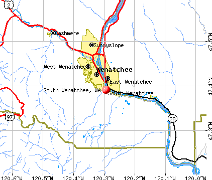South Wenatchee, WA map