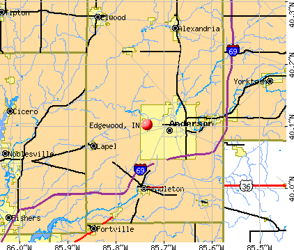 Edgewood, IN map