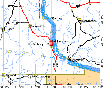 Guttenberg, IA map
