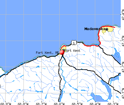 Fort Kent, ME map