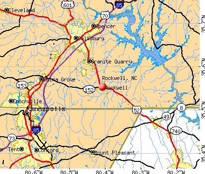 Rockwell, NC map