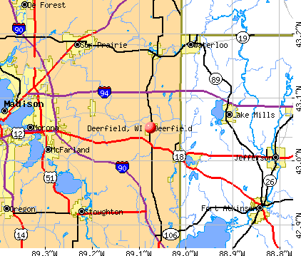 Deerfield, WI map
