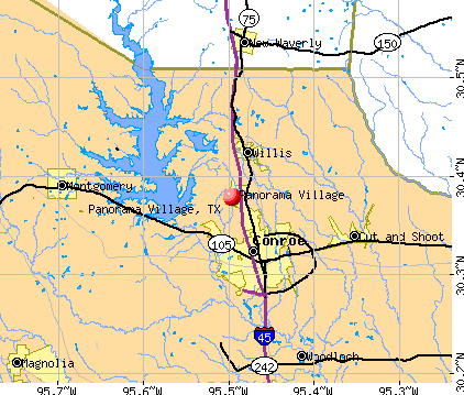 Panorama Village, TX map