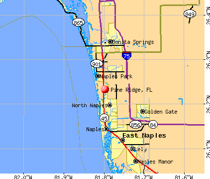 Pine Ridge, FL map