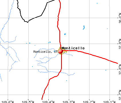Monticello, UT map