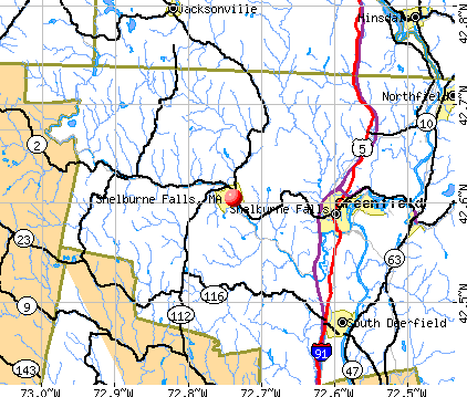 Shelburne Falls, MA map