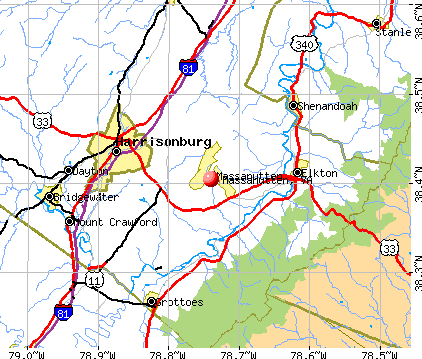 Massanutten, VA map