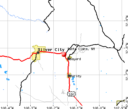 Santa Clara, NM map