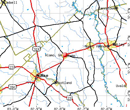 Alamo, GA map