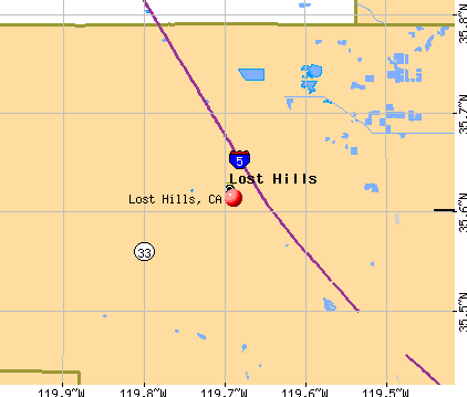 Lost Hills, CA map