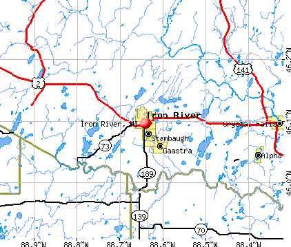 Iron River, MI map