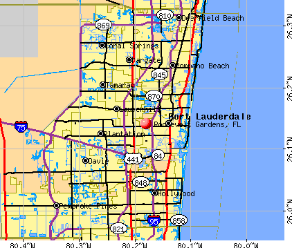 Roosevelt Gardens, FL map