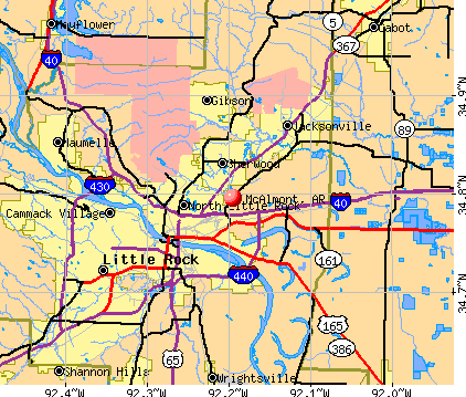 McAlmont, AR map