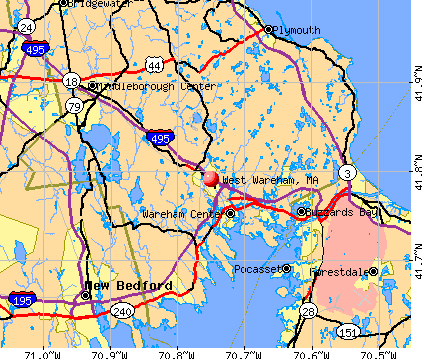 West Wareham, MA map