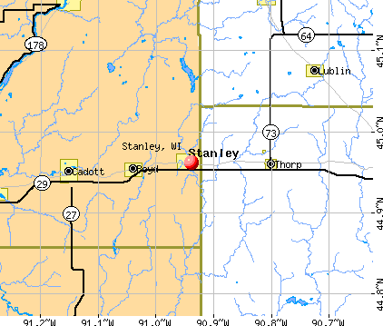 Stanley, WI map