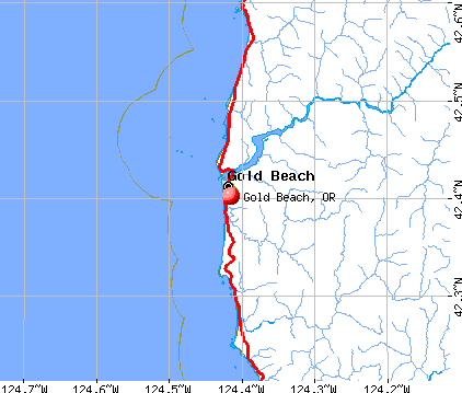 Gold Beach, OR map