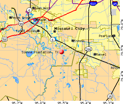 Sienna Plantation, TX map