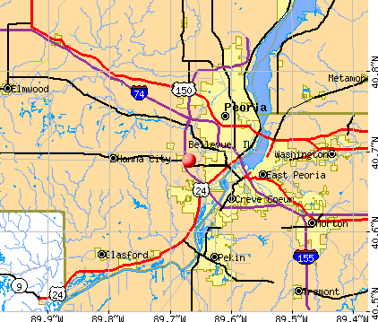 Bellevue, IL map
