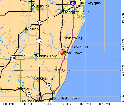 Cedar Grove, WI map