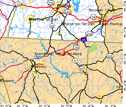Blacksburg, SC map