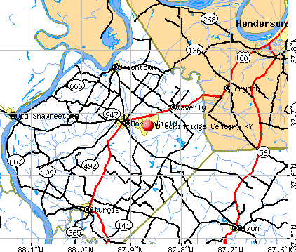 Breckinridge Center, KY map