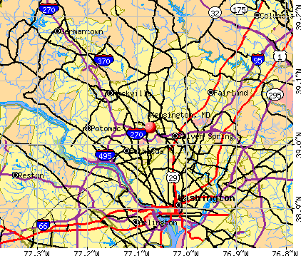 Kensington, MD map