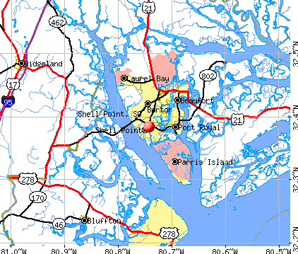 Shell Point, SC map