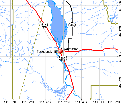 Townsend, MT map
