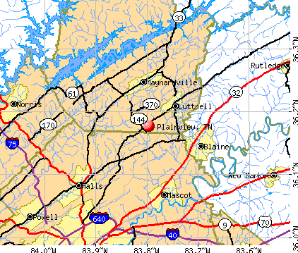 Plainview, TN map