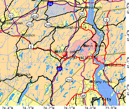 Central Valley, NY map