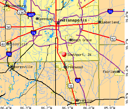 Southport, IN map
