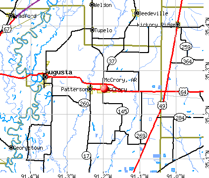 McCrory, AR map