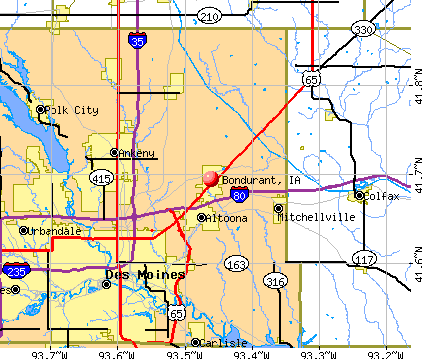 Bondurant, IA map