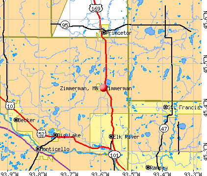 Zimmerman, MN map