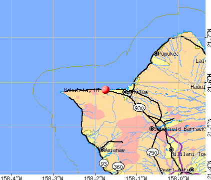 Mokuleia, HI map