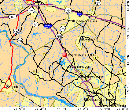Clarksburg, MD map