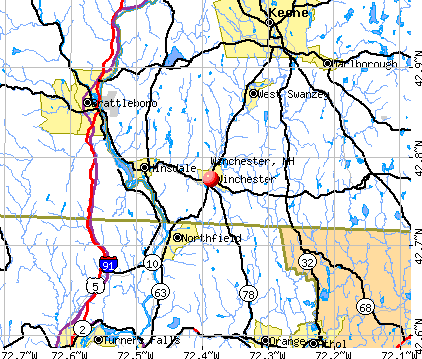 Winchester, NH map